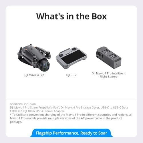 DJI Mavic 4 Pro Drone with DJI RC 2, Flagship Tri-Camera Drone with 100MP 4/3 CMOS Hasselblad Camera, for Professionals, 30km/18.6mi Video Transmission, 51-Min Max Flight Time : Toys & Games - Image 8